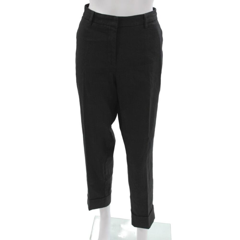 Cambio Unisex Ankle Chino Dress Pants Black Cotton Polyester Zip Size 8